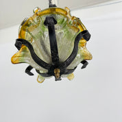 Brutalist_Glass_and_Iron_Pendant_Lamp,_1970s