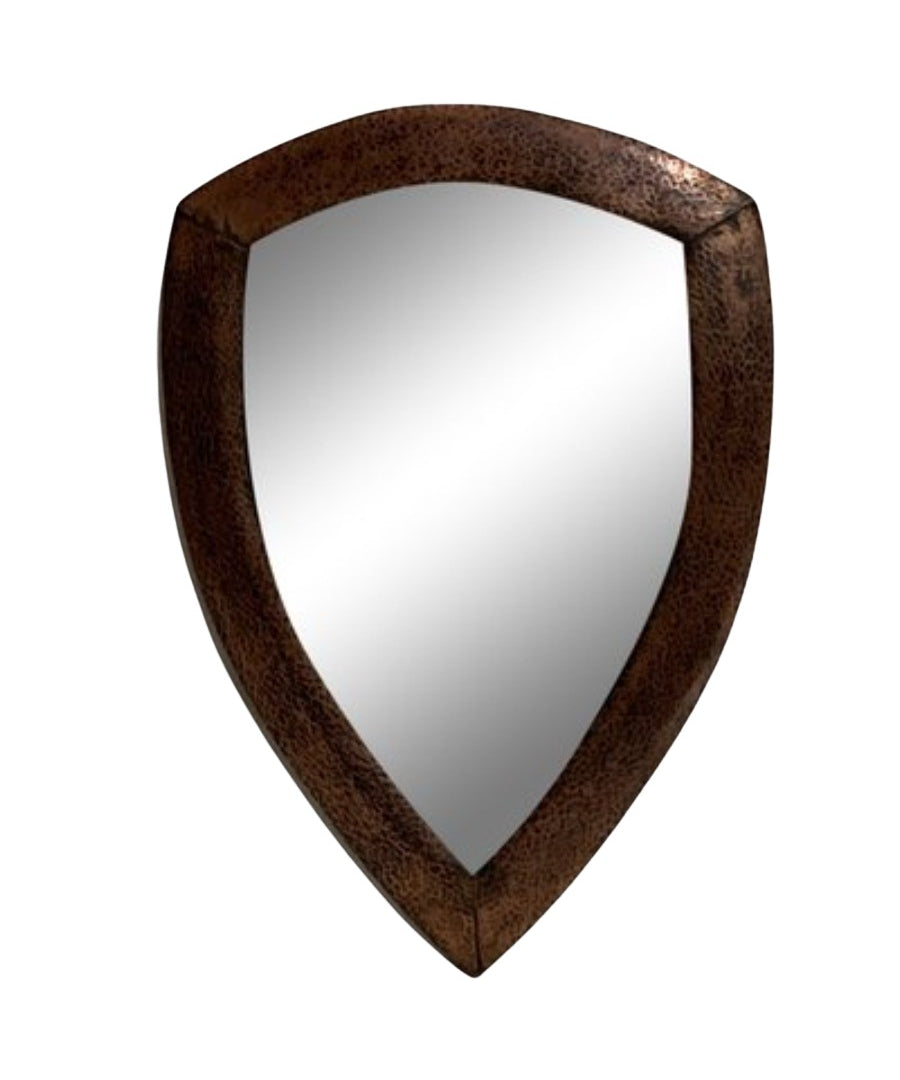 Brutalist_Hammered_Copper_Triangle_Mirror,_Netherlands_1920s