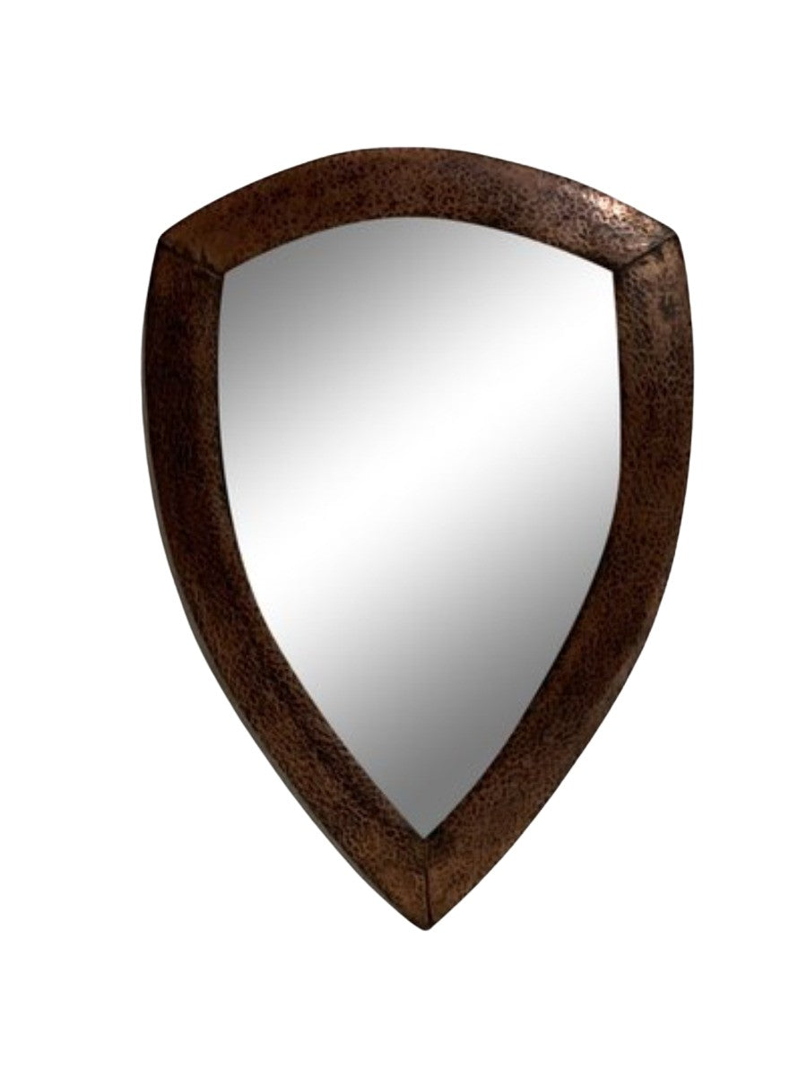 Brutalist_Hammered_Copper_Triangle_Mirror,_Netherlands_1920s