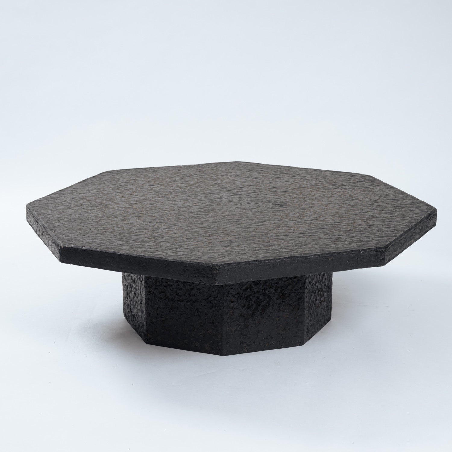 Octagonal_Black_Resin_Coffee_Table,_Northern_European_Postmodern_Cocktail_Table,_1970s