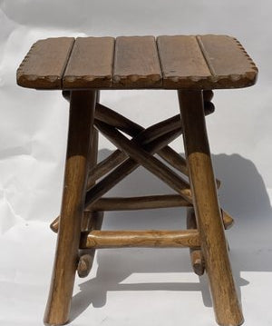 Brutalist_Organic_Oak_Tree_Stool,_Wabi_Sabi_Style,_1970s,_Europe