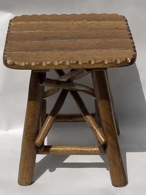 Brutalist_Organic_Oak_Tree_Stool,_Wabi_Sabi_Style,_1970s,_Europe