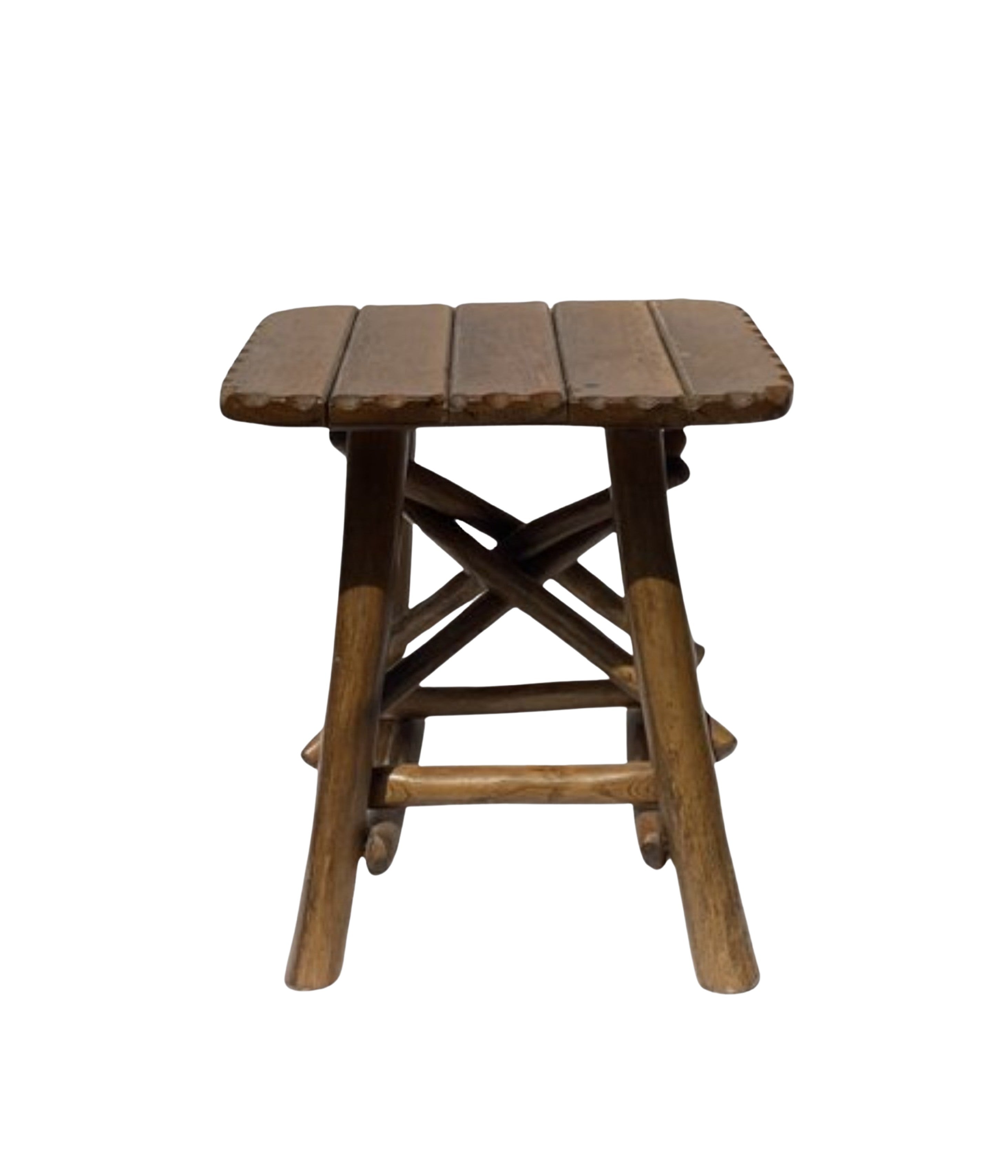 Brutalist_Organic_Oak_Tree_Stool,_Wabi_Sabi_Style,_1970s,_Europe