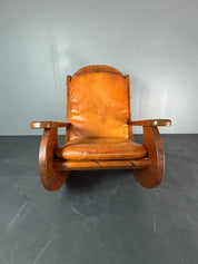 Pine_Rocking_Lounge_Chair_by_Wasa,_1984,_Europe