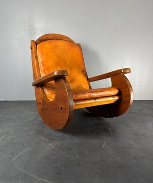 Brutalist_Pine_Rocking_Lounge_Chair_with_Leather_Seat_from_Wasa,_1984