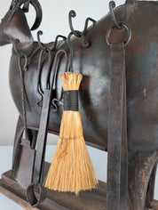 Zoomorphic_Ram_Fireplace_Tool_Set_in_Hand-Forged_Iron,_20th_Century