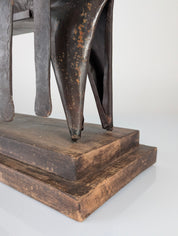 Zoomorphic_Ram_Fireplace_Tool_Set_in_Hand-Forged_Iron,_20th_Century