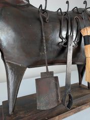 Zoomorphic_Ram_Fireplace_Tool_Set_in_Hand-Forged_Iron,_20th_Century