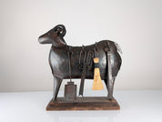 Zoomorphic_Ram_Fireplace_Tool_Set_in_Hand-Forged_Iron,_20th_Century