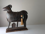 Zoomorphic_Ram_Fireplace_Tool_Set_in_Hand-Forged_Iron,_20th_Century