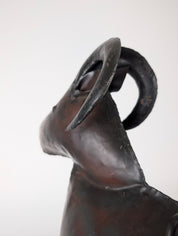 Zoomorphic_Ram_Fireplace_Tool_Set_in_Hand-Forged_Iron,_20th_Century