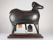 Zoomorphic_Ram_Fireplace_Tool_Set_in_Hand-Forged_Iron,_20th_Century