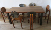 Set_of_6_Rare_Brutalist_Dining_Chairs_in_Teak_and_Patinated_Steel_Mid_Century_Modern