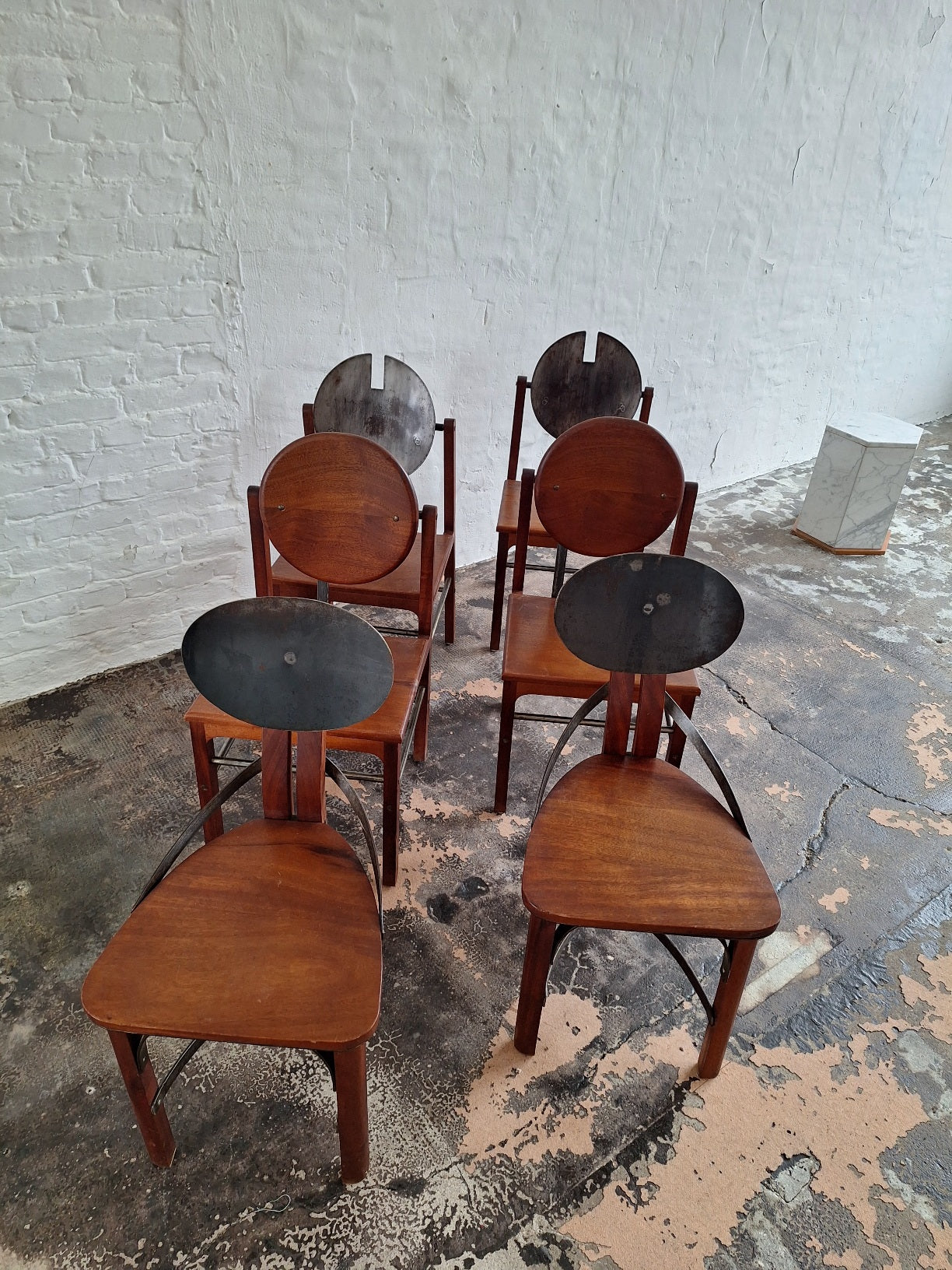 Set_of_6_Rare_Brutalist_Dining_Chairs_in_Teak_and_Patinated_Steel_Mid_Century_Modern