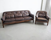 Set_of_Brutalist_Sofa_&_Loungechair_by_Hain_&_Thome_in_Leather,_1970's