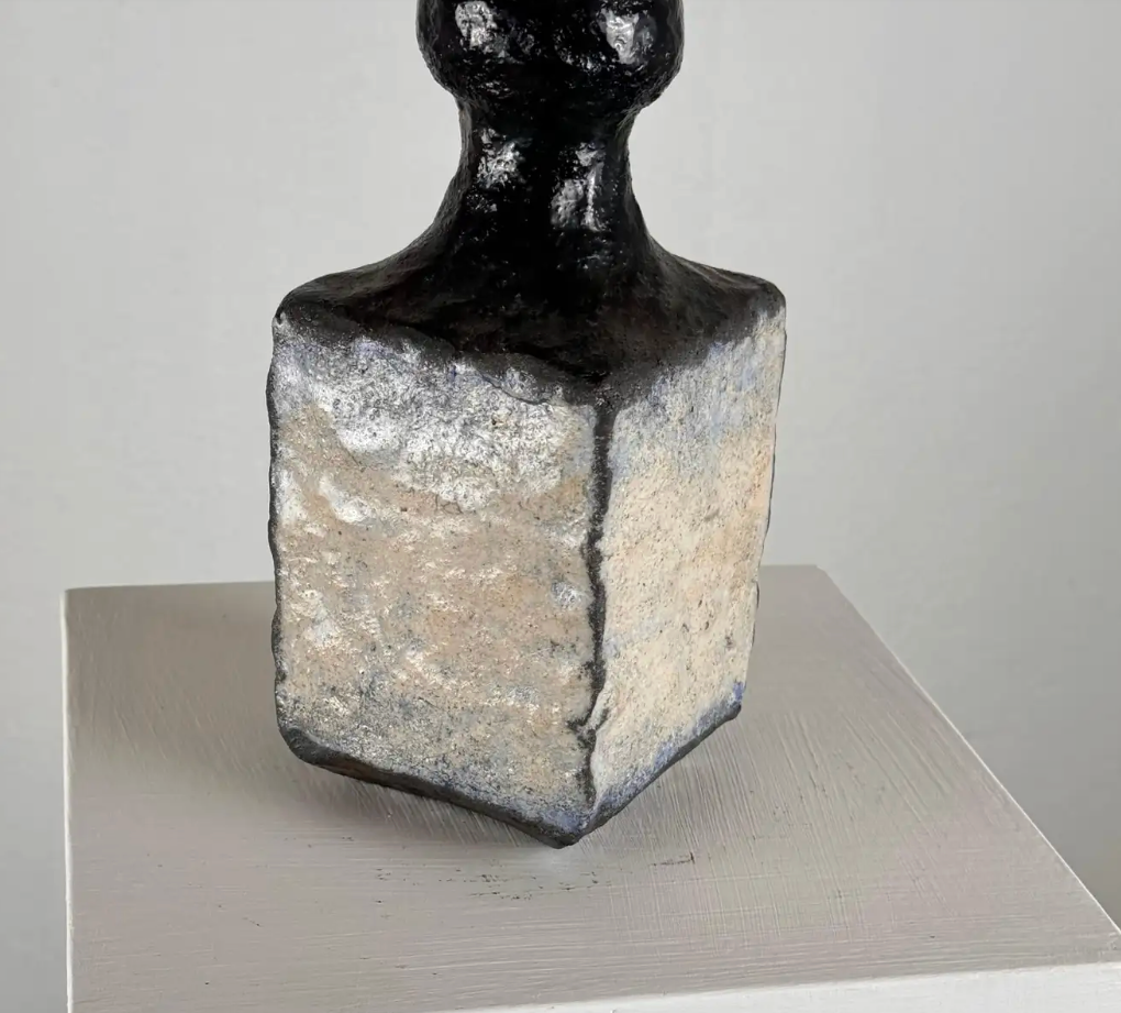 Brutalist_Single-Stem_Raku_Ceramic_Vase,_1970s