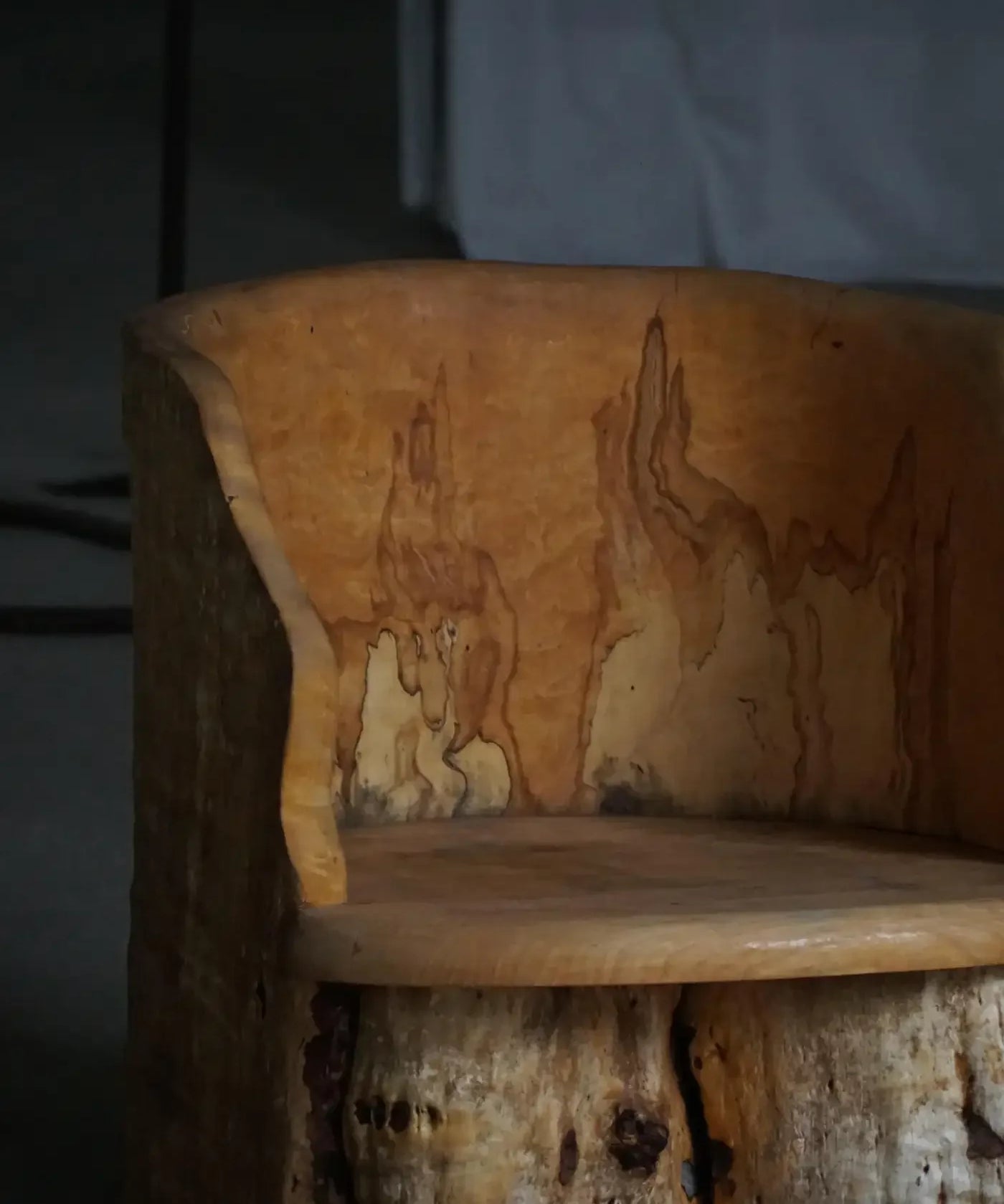 Brutalist_‘Stump’_Chair_in_Lambswool