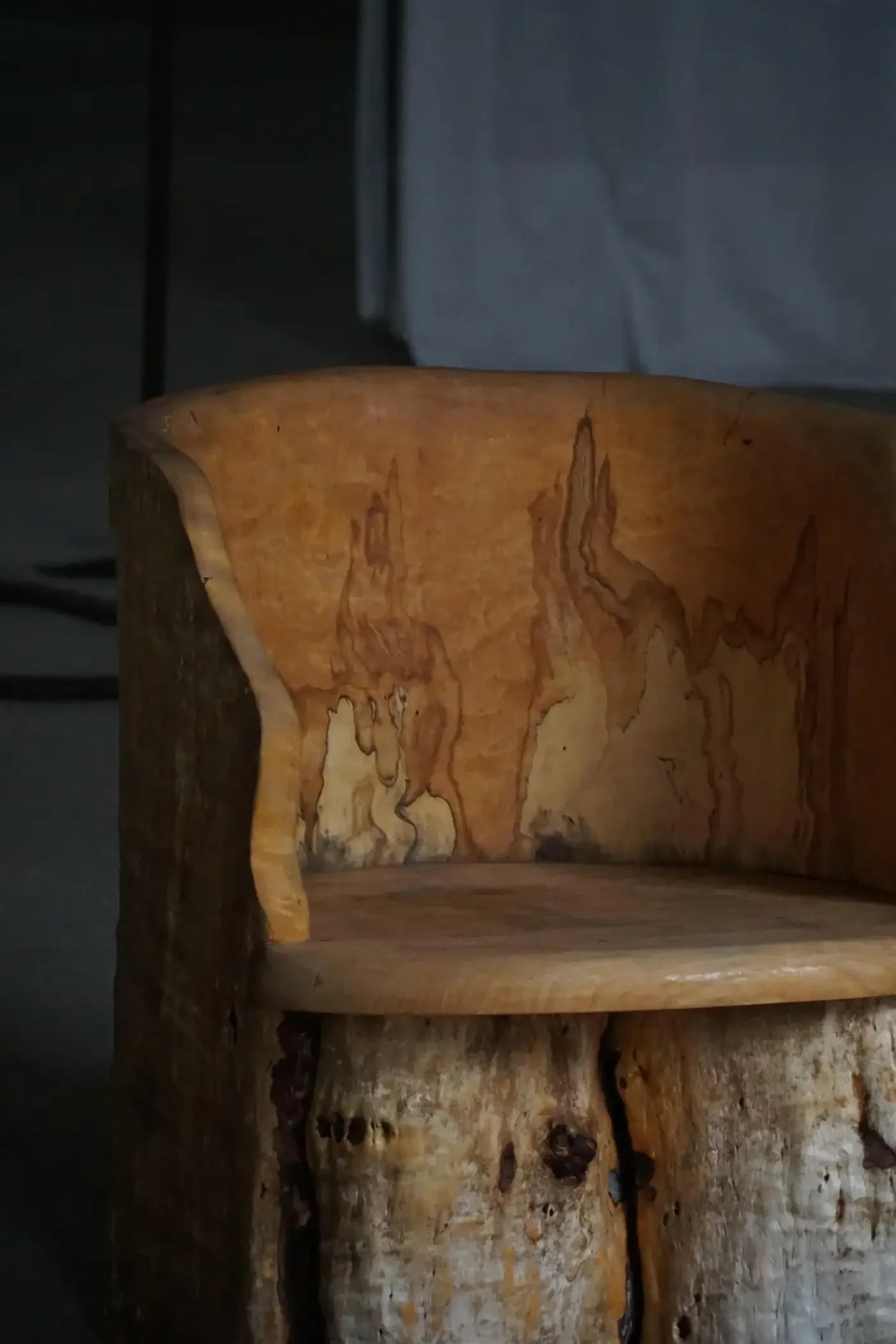 Brutalist_‘Stump’_Chair_in_Lambswool