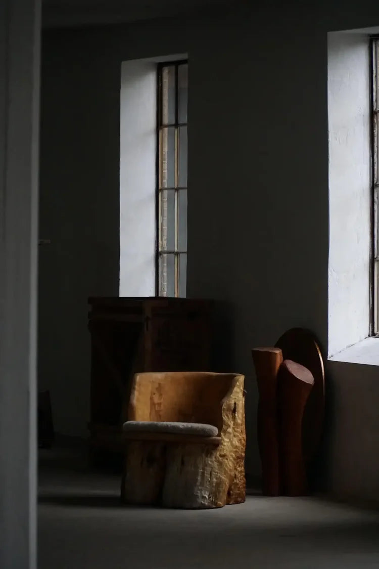 Brutalist_‘Stump’_Chair_in_Lambswool