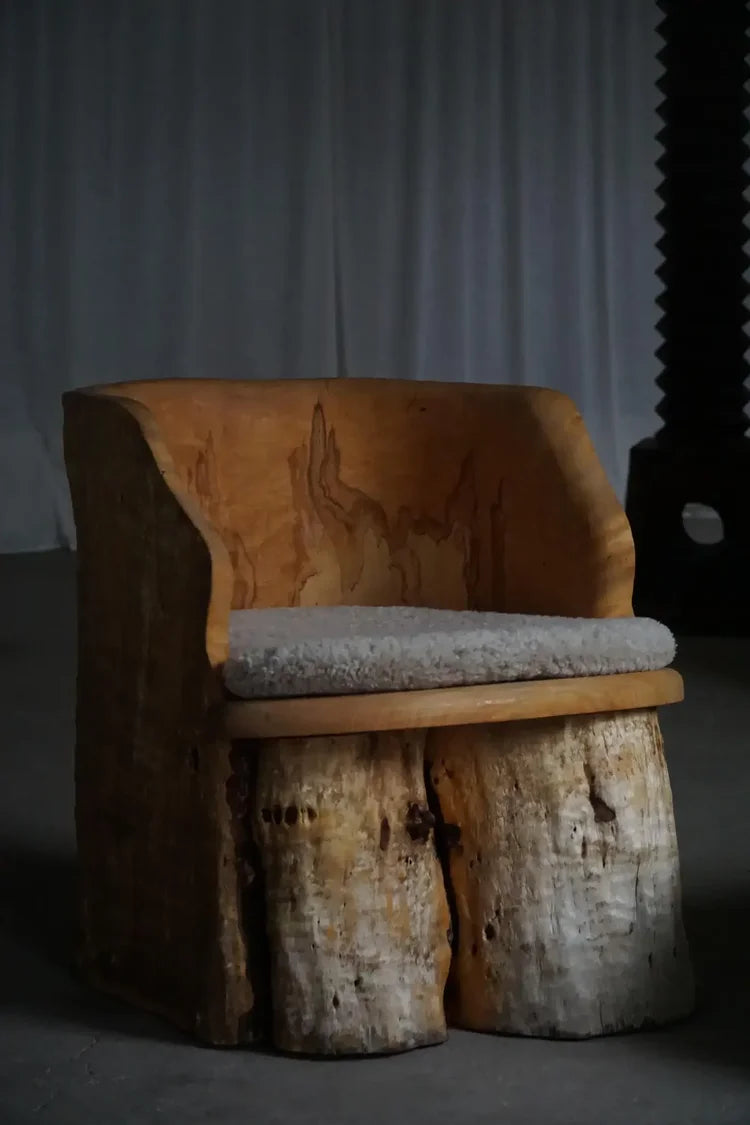 Brutalist_‘Stump’_Chair_in_Lambswool