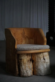 Brutalist_‘Stump’_Chair_in_Lambswool