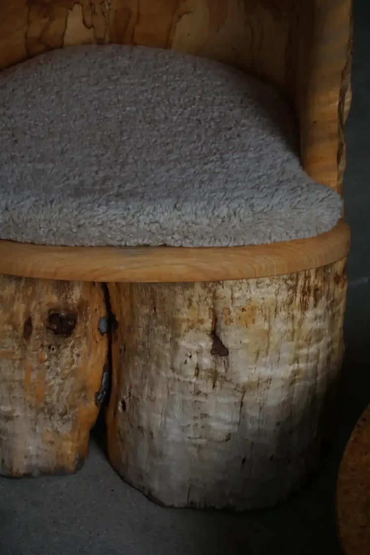 Brutalist_‘Stump’_Chair_in_Lambswool