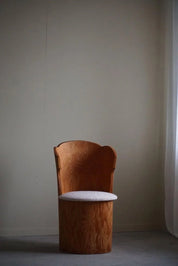 Brutalist_Stump_Chair_in_Solid_Pine_&_Bouclé,_Swedish_Mid_Century_Modern,_1970s
