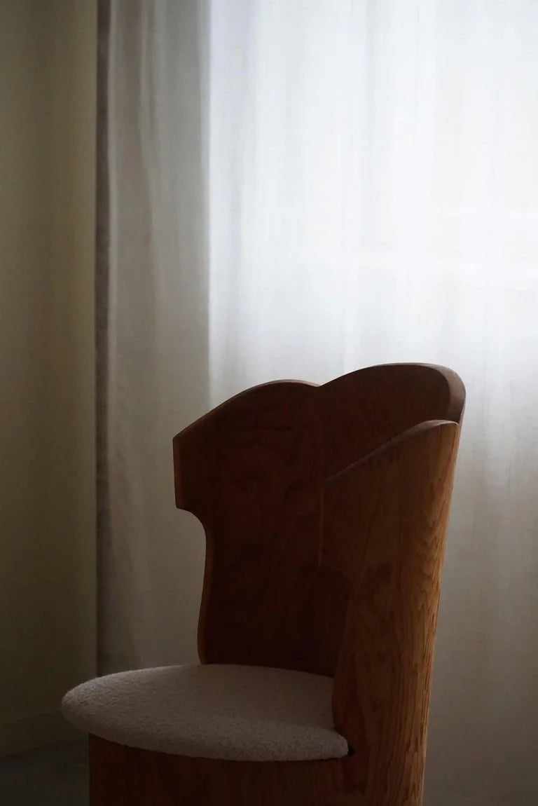 Brutalist_Stump_Chair_in_Solid_Pine_&_Bouclé,_Swedish_Mid_Century_Modern,_1970s