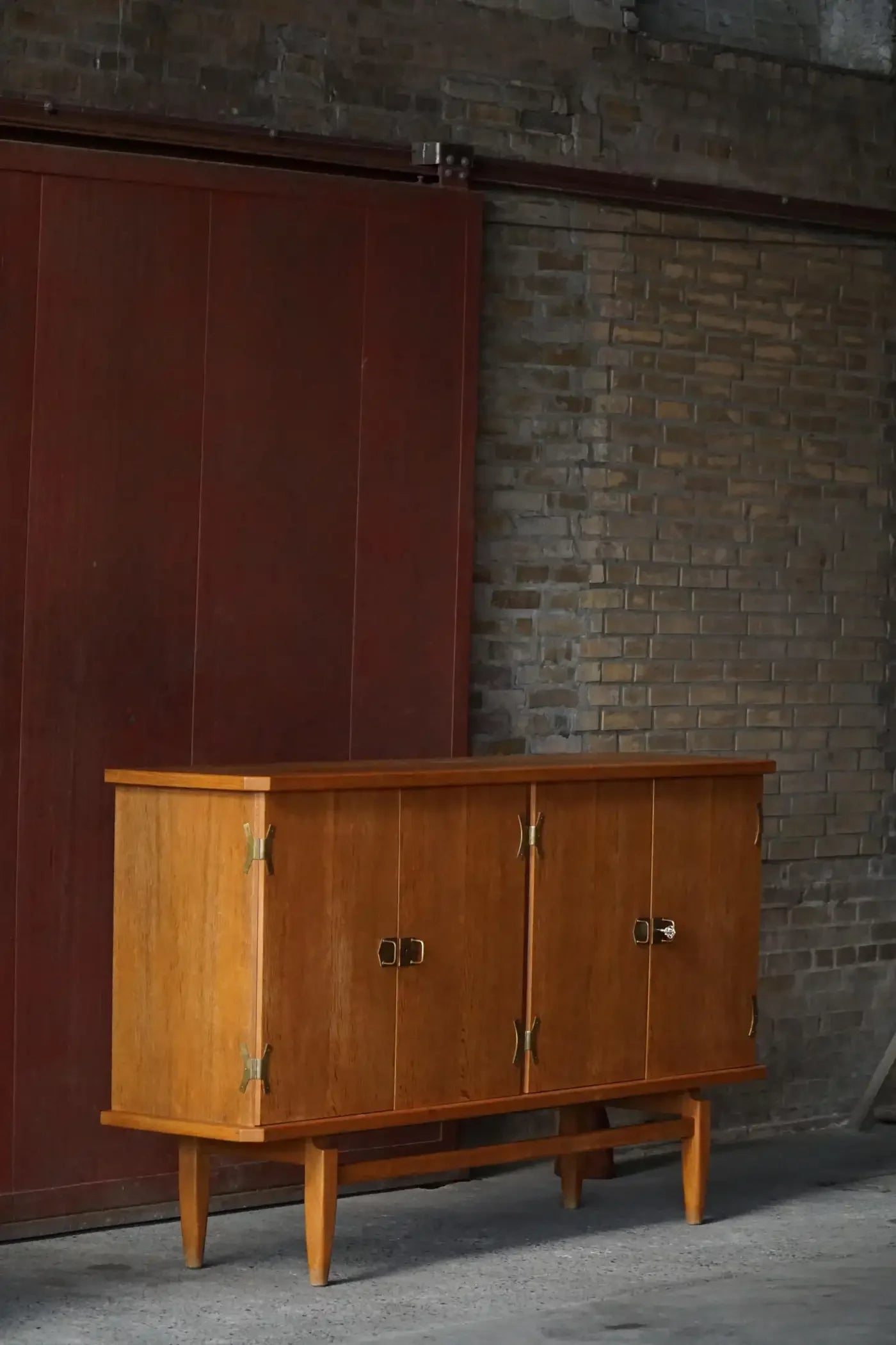 Brutalist_Teak_Sideboard_by_Henry_Kjærnulf,_Denmark_1960s