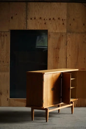 Brutalist_Teak_Sideboard_by_Henry_Kjærnulf,_Denmark_1960s