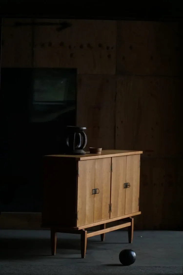 Brutalist_Teak_Sideboard_by_Henry_Kjærnulf,_Denmark_1960s