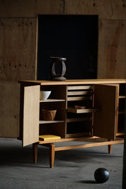 Brutalist_Teak_Sideboard_by_Henry_Kjærnulf,_Denmark_1960s
