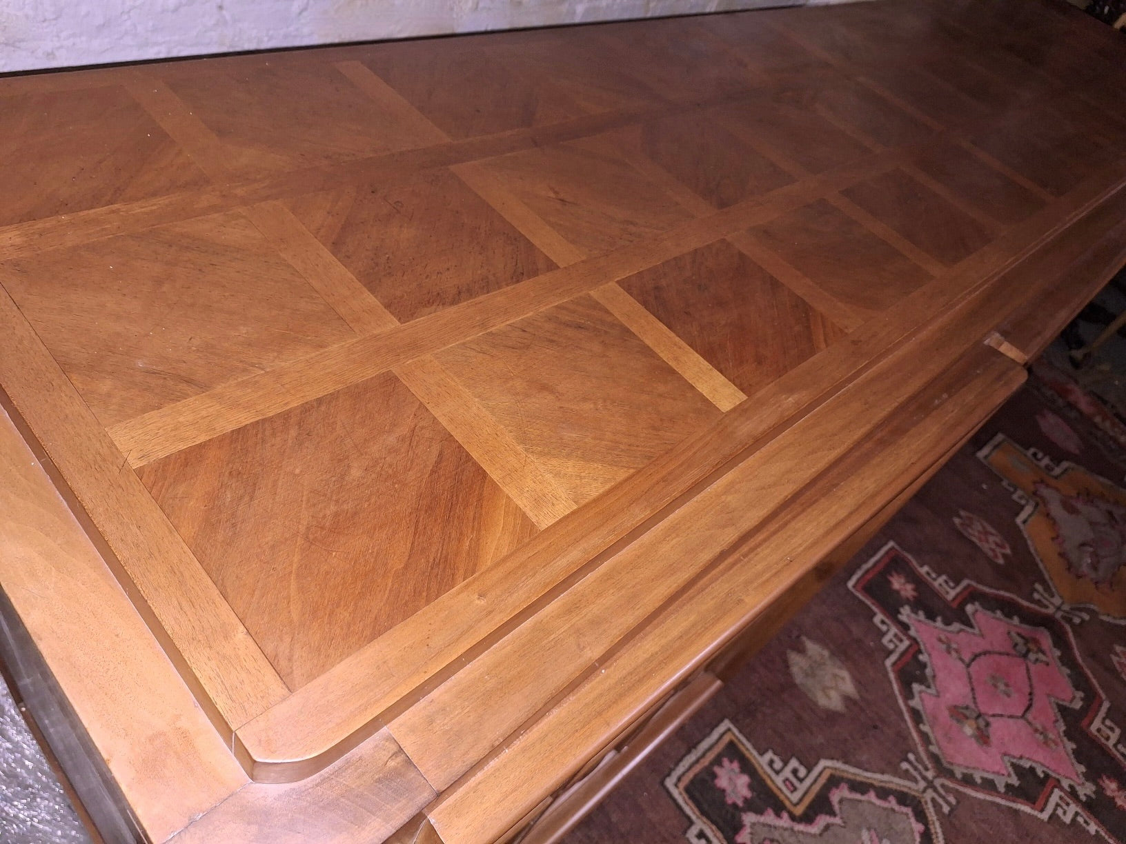 Large_French_Brutalist_Walnut_Sideboard_with_Carved_Panels,_1940s,_Charles_Dudouyt_Style