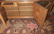 Large_French_Brutalist_Walnut_Sideboard_with_Carved_Panels,_1940s,_Charles_Dudouyt_Style