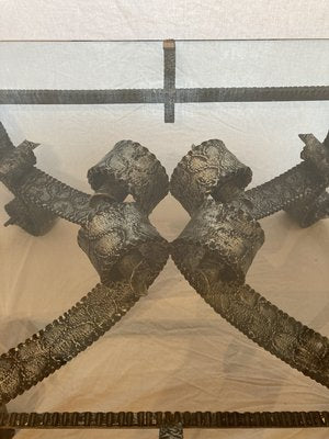 Brutalist_Wrought_Iron_Coffee_Table,_Mid_Century_Modern,_1960s,_France