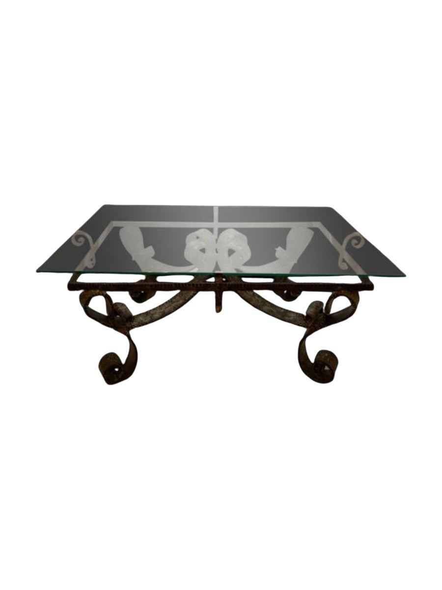 Brutalist_Wrought_Iron_Coffee_Table,_Mid_Century_Modern,_1960s,_France