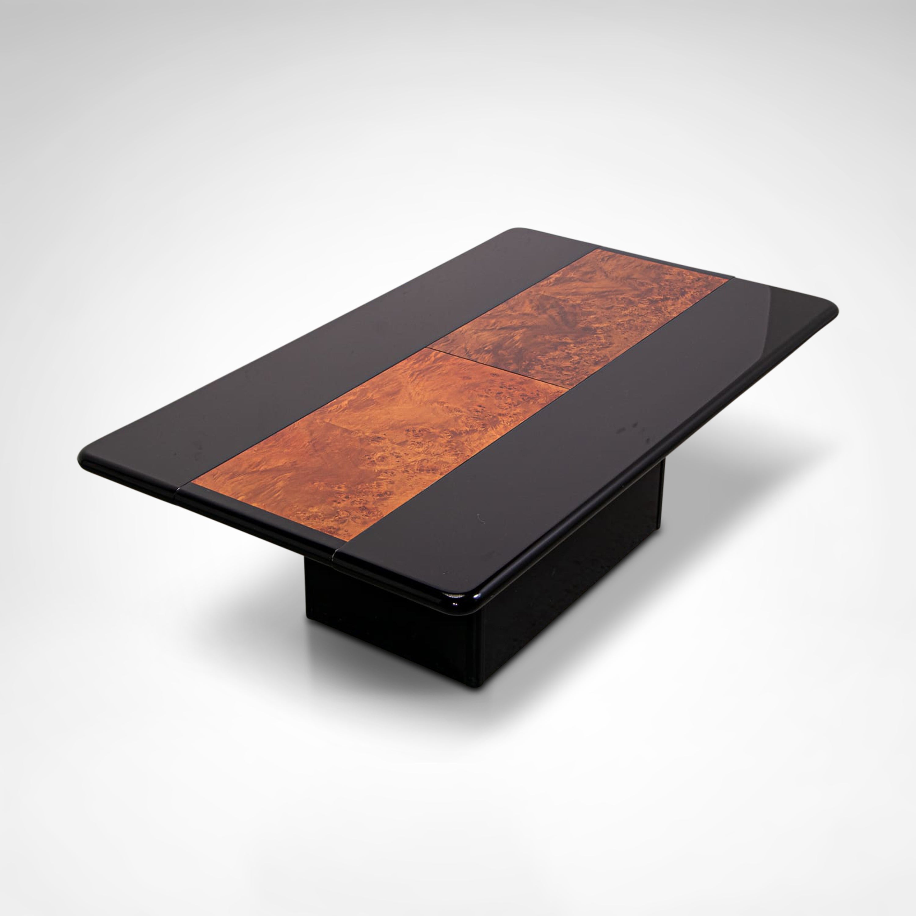 Burl_wood_coffee_table_with_bar_by_Paul_Michel_for_Roche_Bobois_1980s