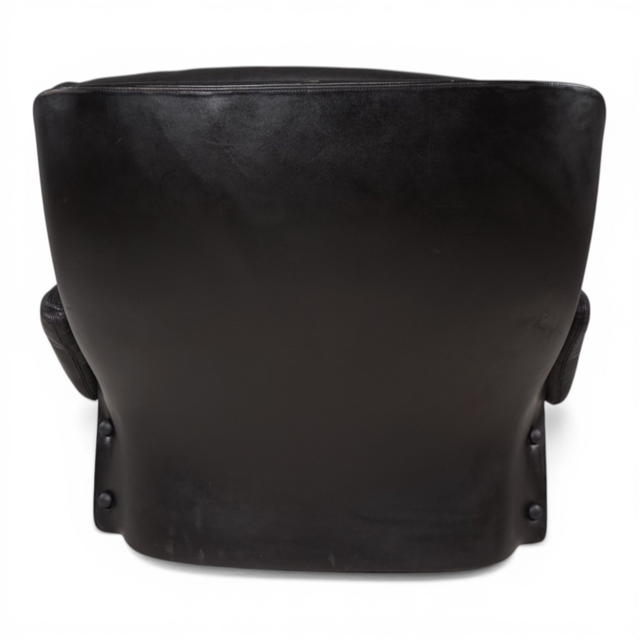 Carl_Straub_Sculptural_Armchair_in_Leather_and_GRP,_Space_Age_Brutalist_Design,_1970s