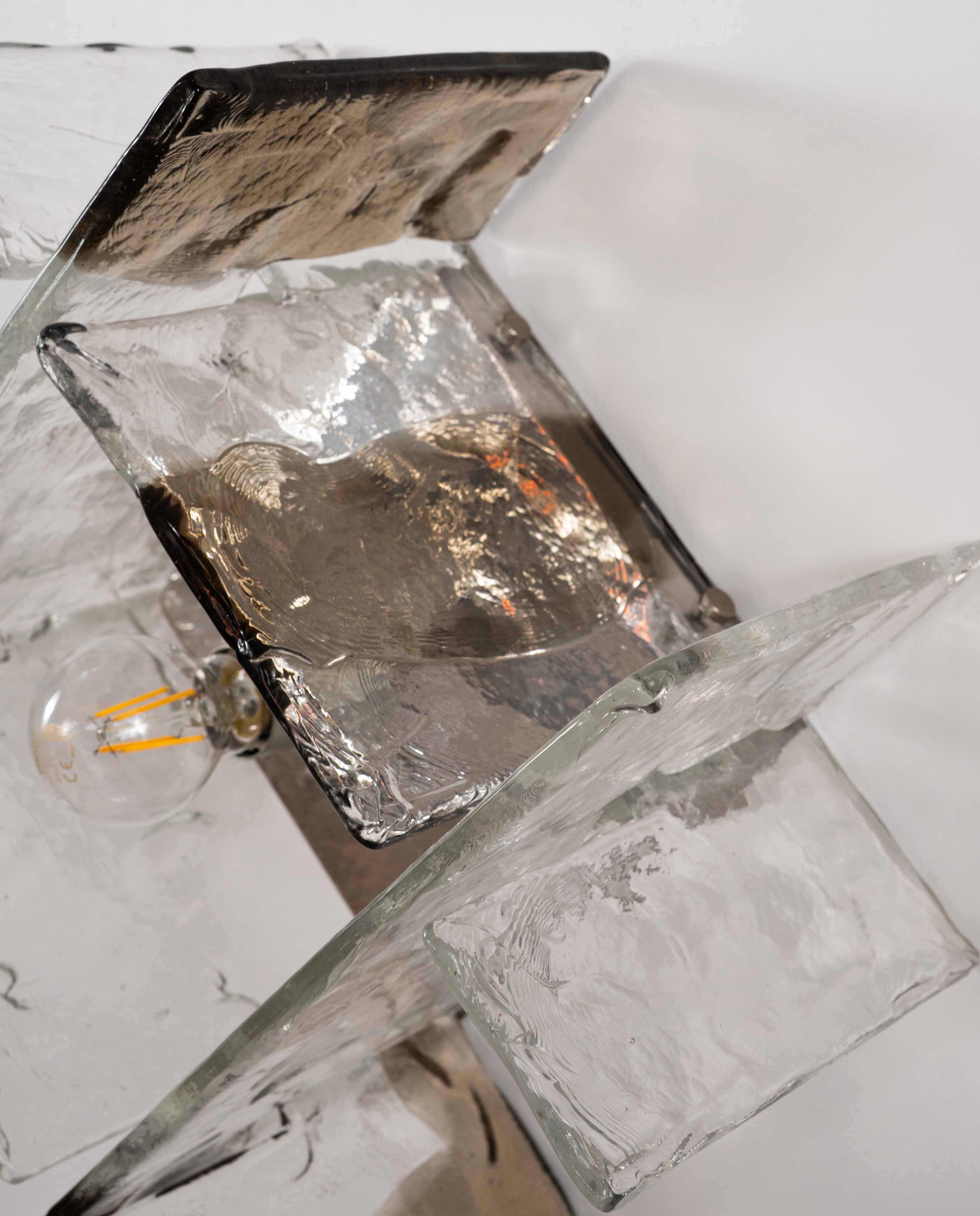 Carlo_Nason_Murano_Glass_Sconce_in_Brown_for_AV_Mazzega,_Italy,_1970s