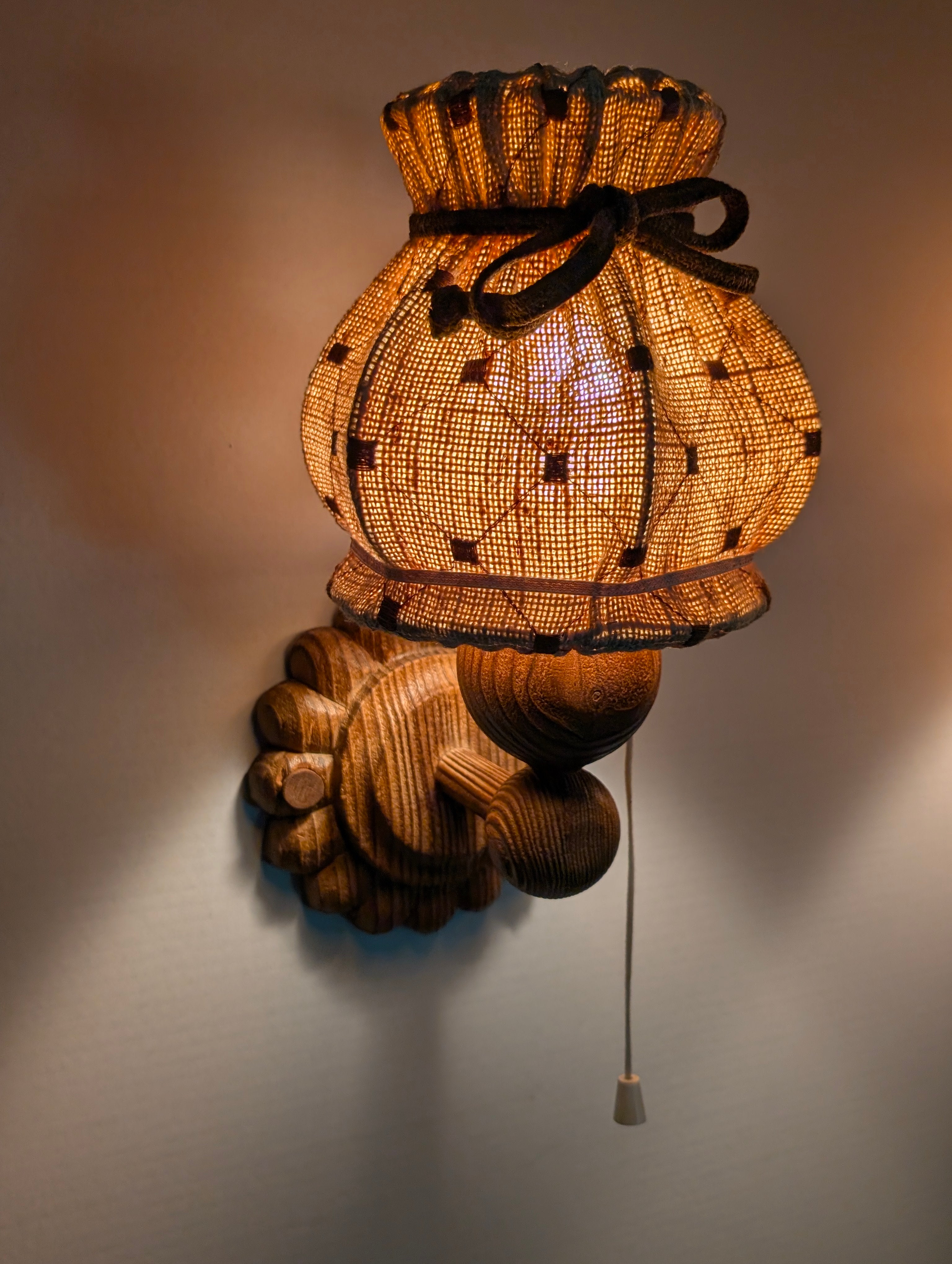 Set_of_2_Swedish_Pine_Wall_Sconces_with_Jute_Shades,_Mid-Century