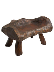 Carved_Stool_From_Single_Piece_of_Mulberry_Wood,_Unique_Log_Furniture