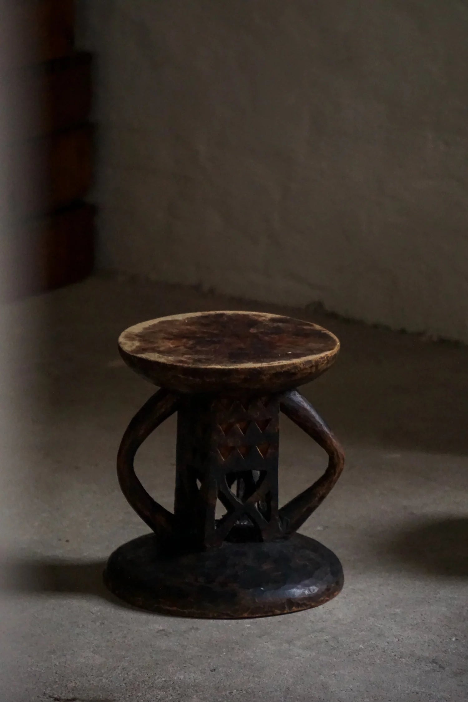 Carved_Tonga_Batonga_Hardwood_Stool,_African_Tribal_Design