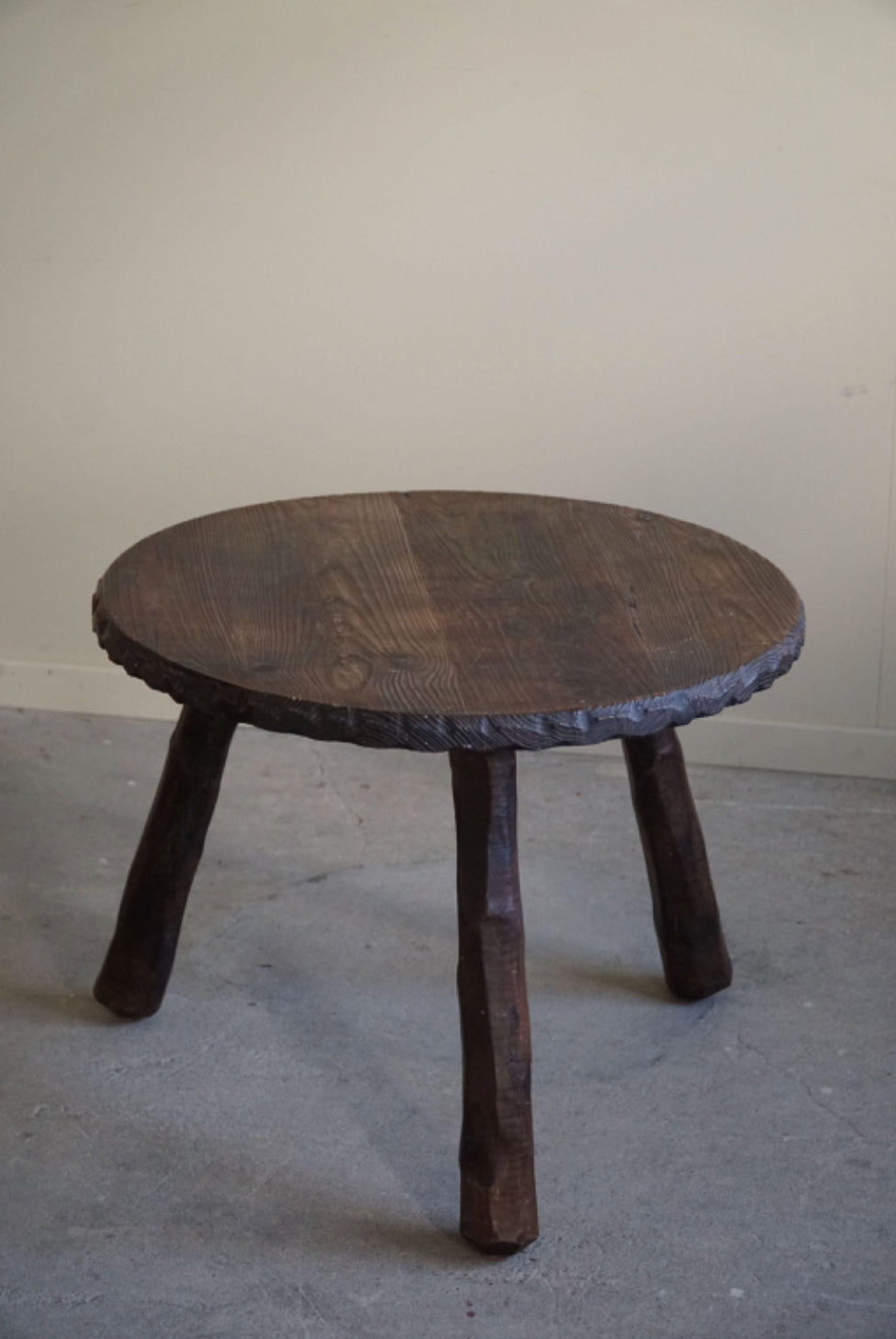 Carved_Wabi_Sabi_Side_/_Coffee_table_in_Pine,_Swedish_Mid_Century_Modern,_1960s
