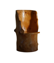 Carved_Wabi_Sabi_Stump_Chair_in_Solid_Pine,_Sweden,_1960s
