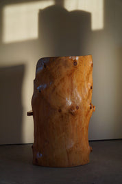 Carved_Wabi_Sabi_Stump_Chair_in_Solid_Pine,_Sweden,_1960s