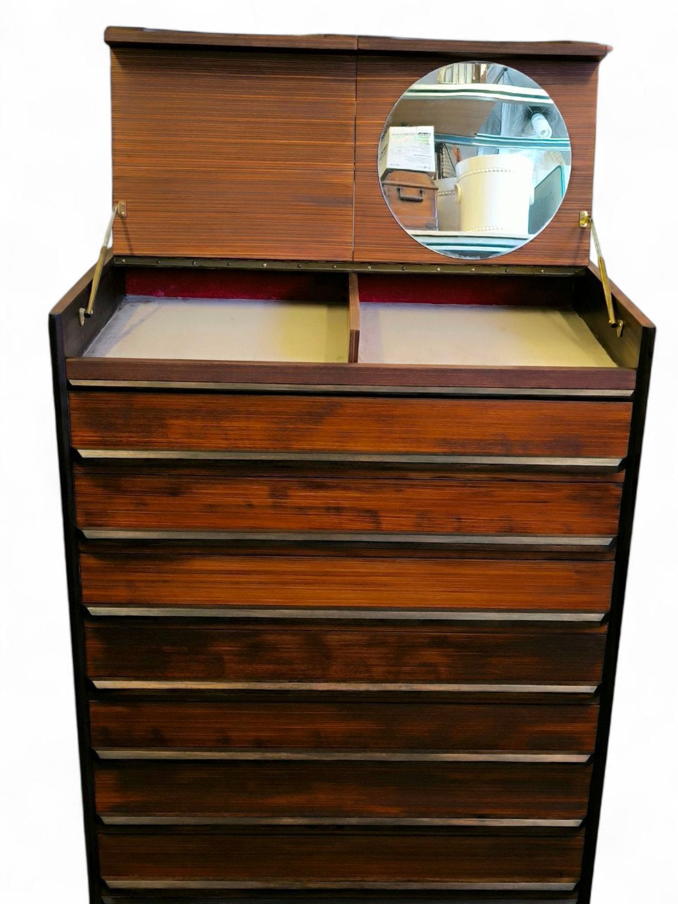 Cassettiera_con_Toletta_in_legno_di_Zebrano_1960_Italia