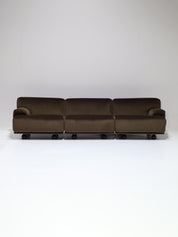Cassina_Fiandra_elements_sofa_and_armchair_brown_velvet_1970s