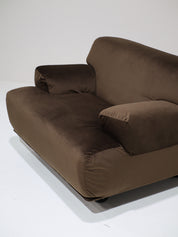 Cassina_Fiandra_elements_sofa_and_armchair_brown_velvet_1970s