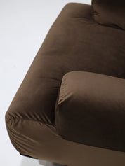 Cassina_Fiandra_elements_sofa_and_armchair_brown_velvet_1970s