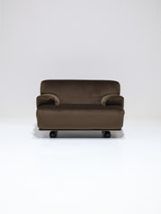 Cassina_Fiandra_elements_sofa_and_armchair_brown_velvet_1970s